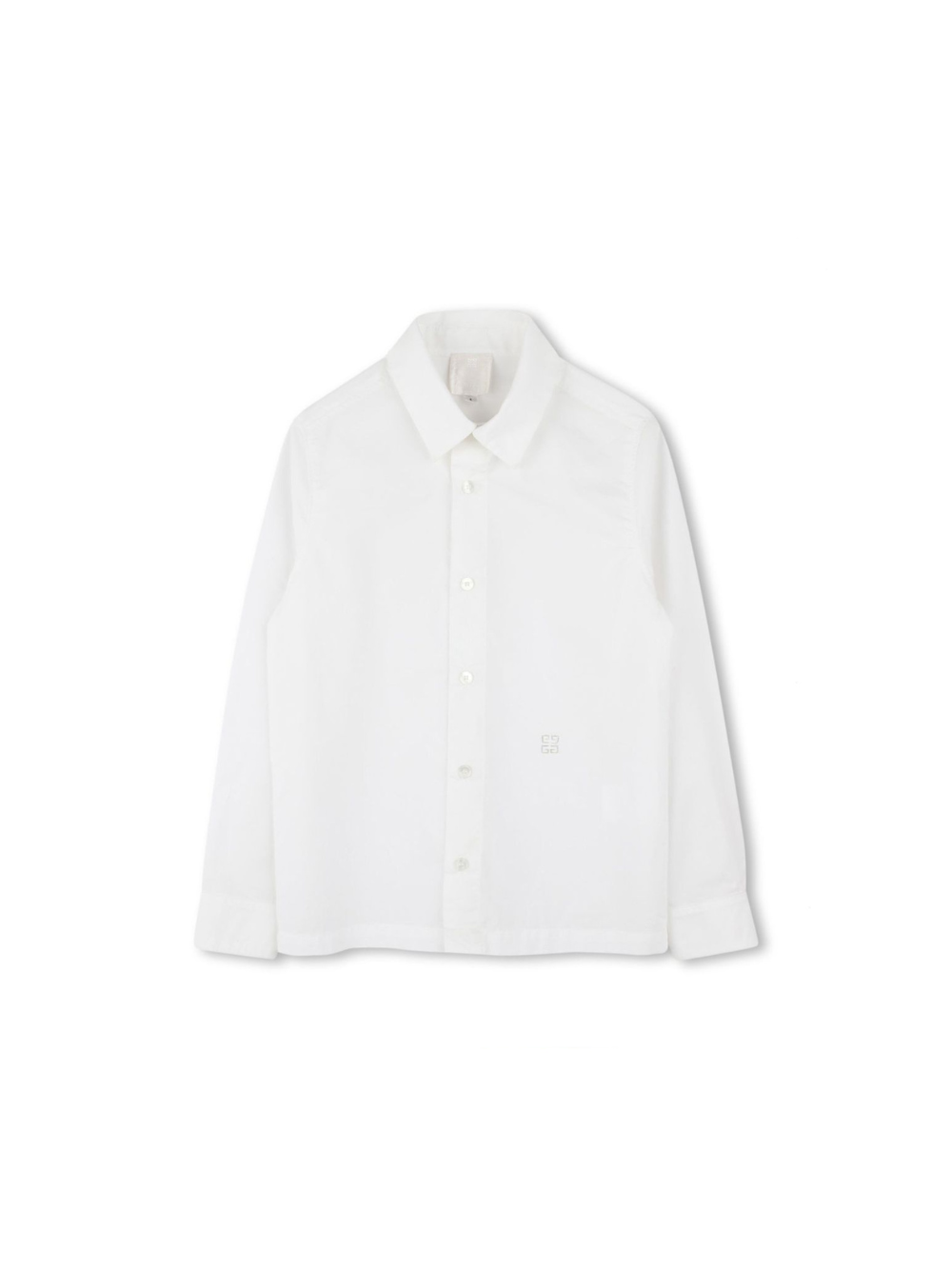 Camicia in cotone per bambino Givenchy Kids bianco con orlo dritto H30683 10P GIVENCHY KIDS