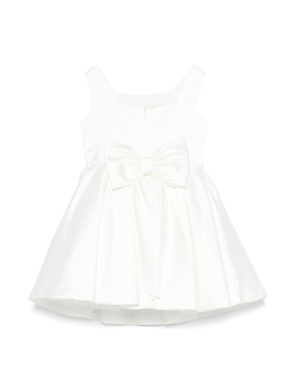 Abito per bambina Colorichiari bianco con applicazione a fiori FB108028 4845 15 COLORICHIARI