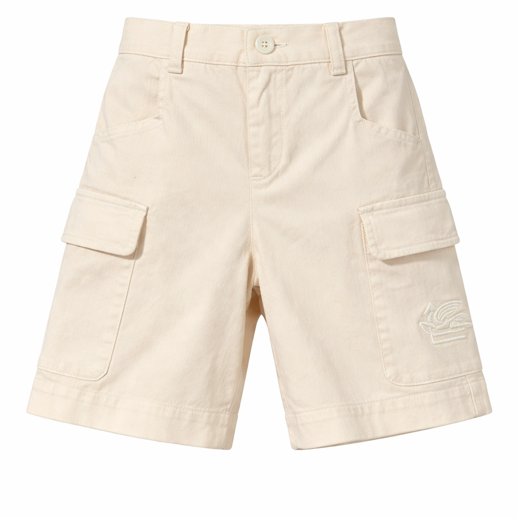 Shorts per bambino Etro Kids beige con applicazione logo sul retro GY6P49 G0064 105 ETRO KIDS