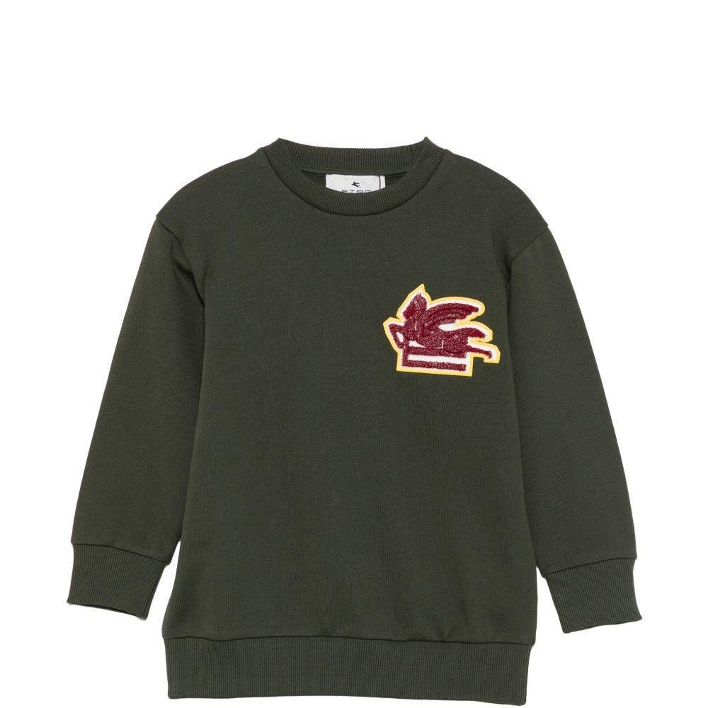 Felpa per bambino Etro Kids verde con motivo Pegaso GZ4P50 Z3183 70J ETRO KIDS