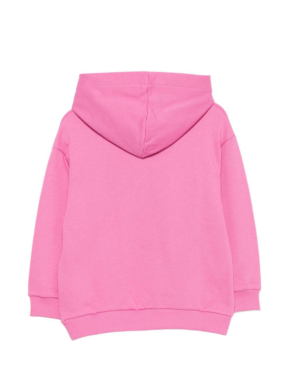 Felpa per bambina Emilio Pucci Kids fucsia con dettaglio logo PZ4A90 Z3183 543VE EMILIO PUCCI KIDS