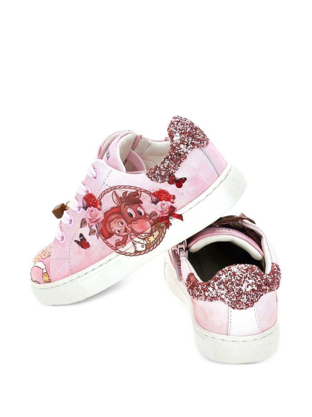 Sneakers per bambina Monnalisa Kids rosa con stampa grafica Toy Story 8CH003 8771 094F MONNALISA KIDS