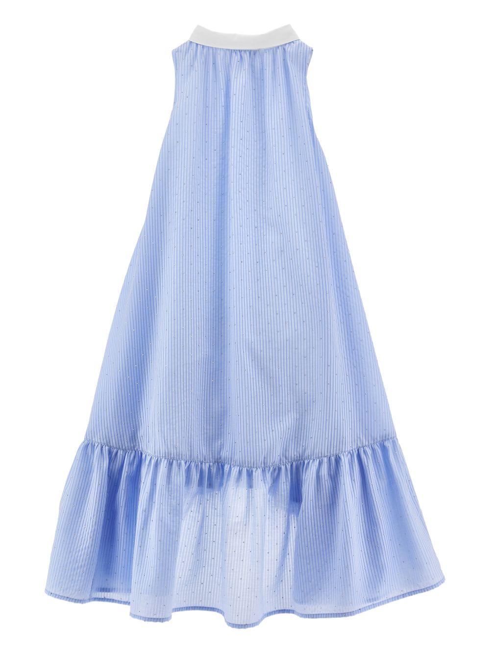 Abito per bambina Philosophy di Lorenzo Serafini Kids azzurro con decorazione a strass I1G912 7316 0058 PHILOSOPHY KIDS