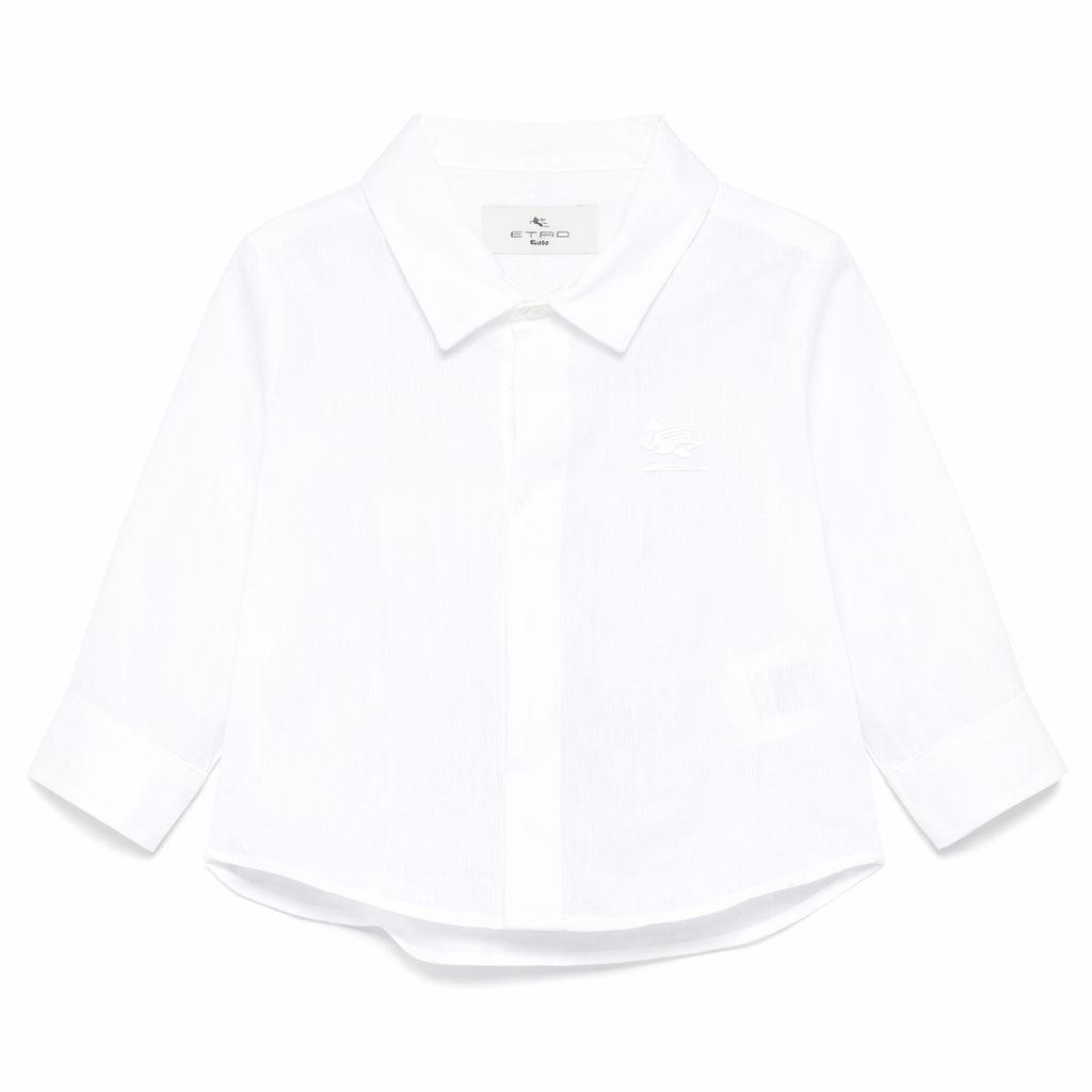 Camicia per neonato Etro Kids bianca con stampa paisley GW5500 P0472 100 ETRO KIDS