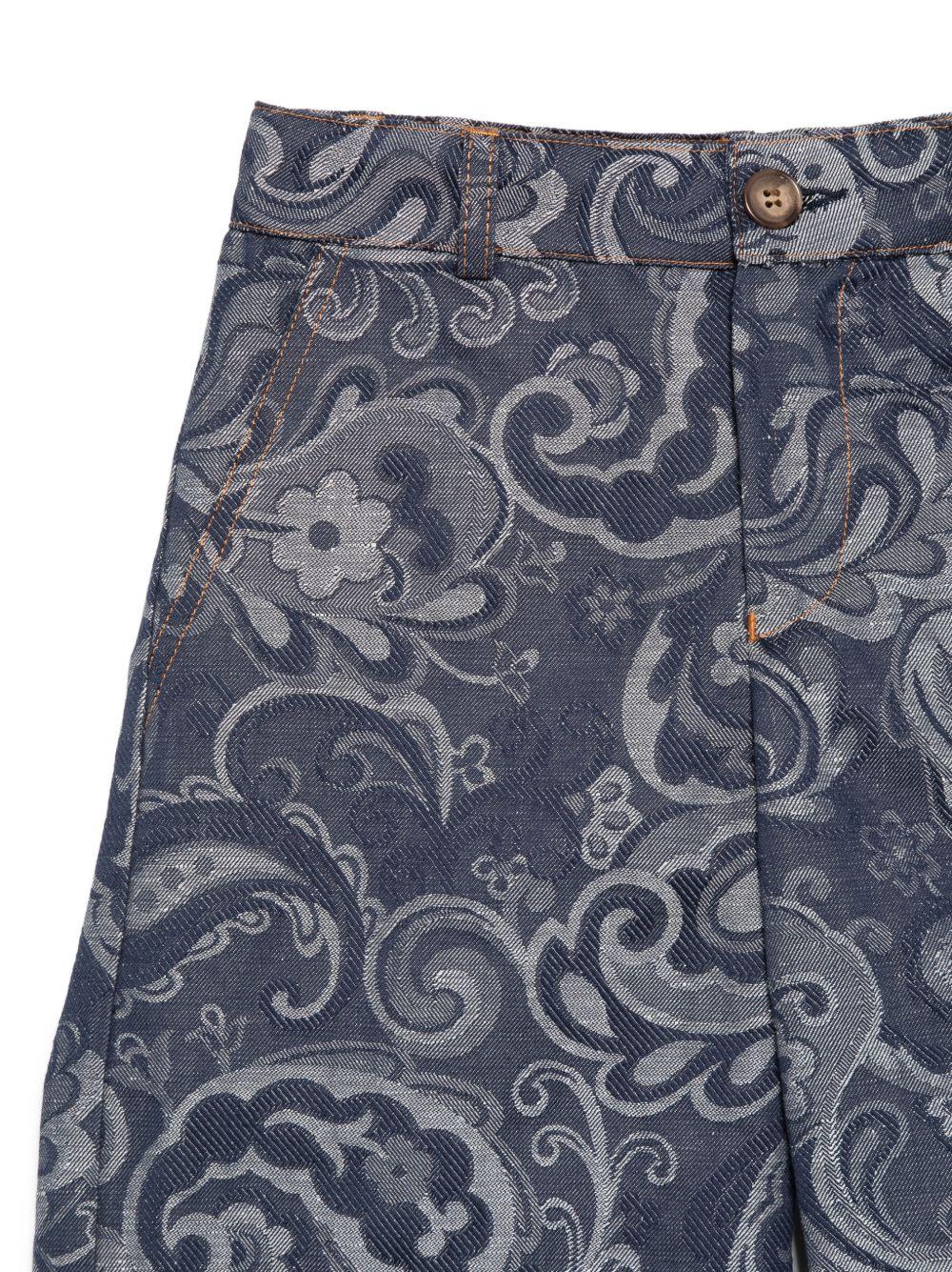 Shorts per bambino Etro Kids blu con motivo Paisley all-over GY6P09 I0308 620 ETRO KIDS
