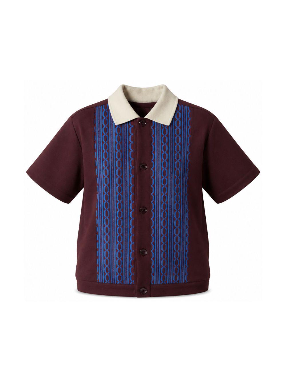 Camicia per bambino Versace Kids bordeaux con ricamo 10249391A18115 2RH20 VERSACE KIDS