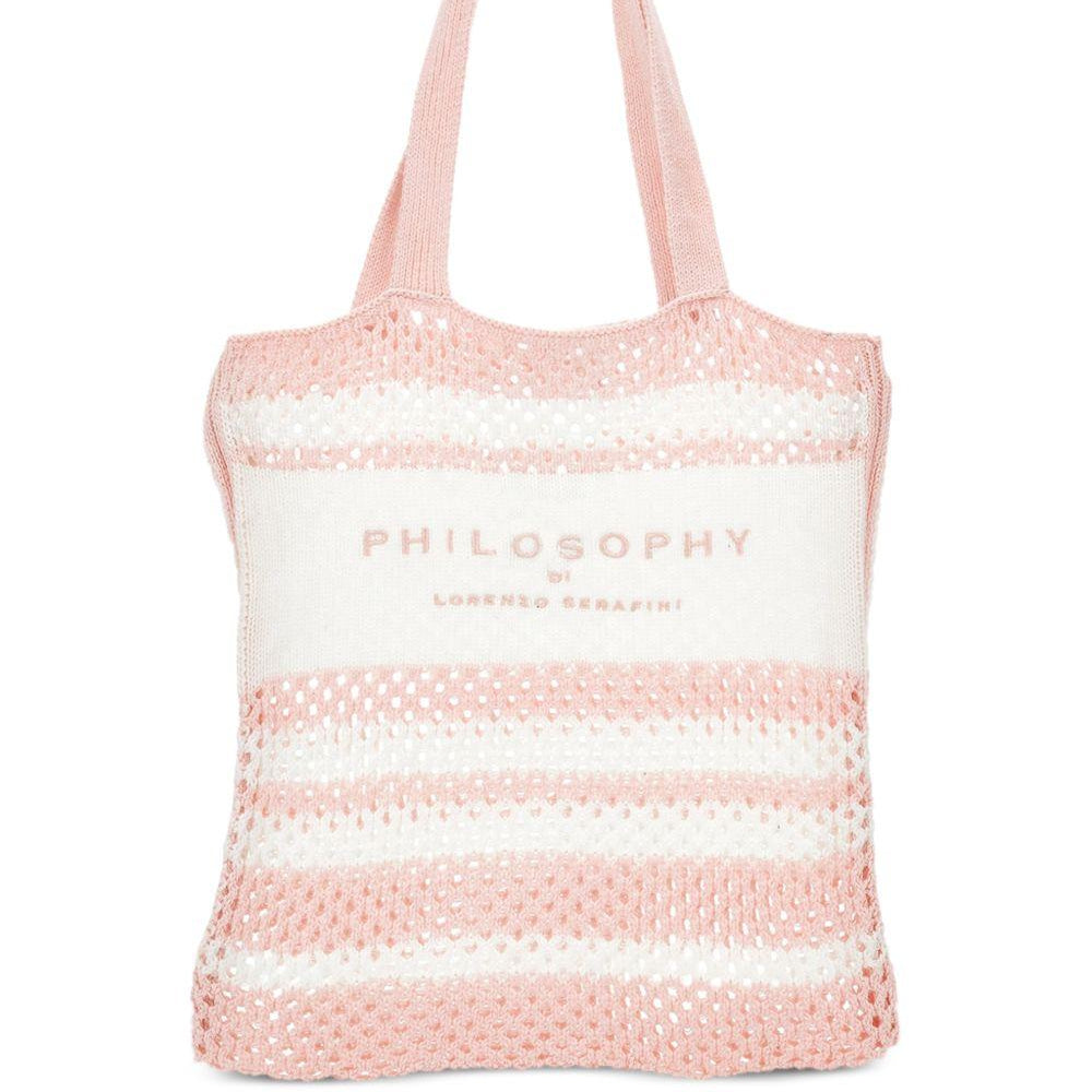 Borsa tote per bambina Philosophy di Lorenzo Serafini rosa con logo sul davanti I9G002 7030 0193 PHILOSOPHY KIDS