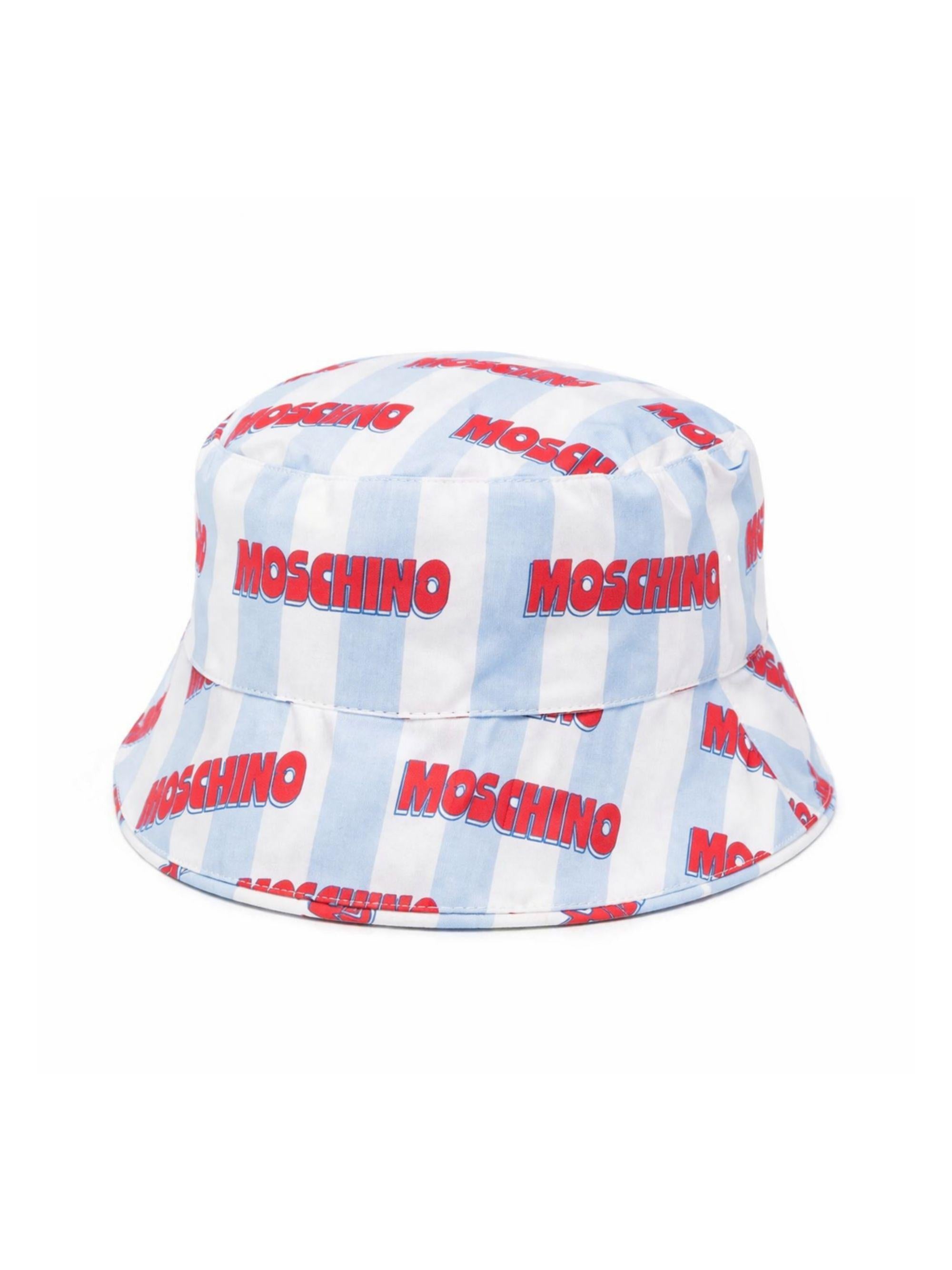 Cappello bucket per bambino Moschino Kids multicolore con motivo a righe HUX02QLLB60 83678 MOSCHINO KIDS