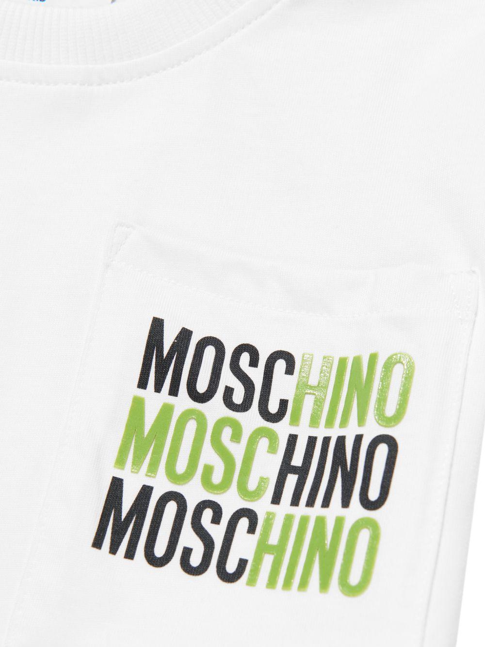 Set 2 pezzi da bambino Moschino Kids verde con stampa logo HMG00RLCA32 83687 MOSCHINO KIDS