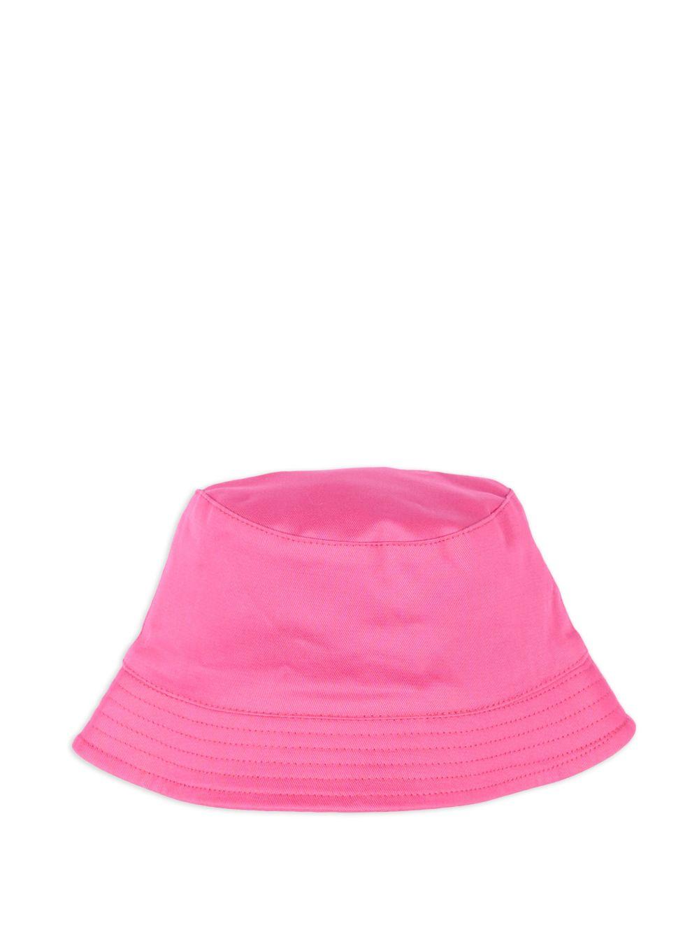 Cappello per neonata Moschino Kids fucsia con stampa Teddy Bear MNX057LPA01 50533 MOSCHINO KIDS