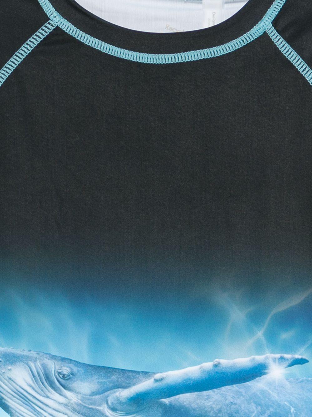 T-shirt anti UV per bambino Molo nera con stampa grafica 8S26P204 5213 MOLO KIDS