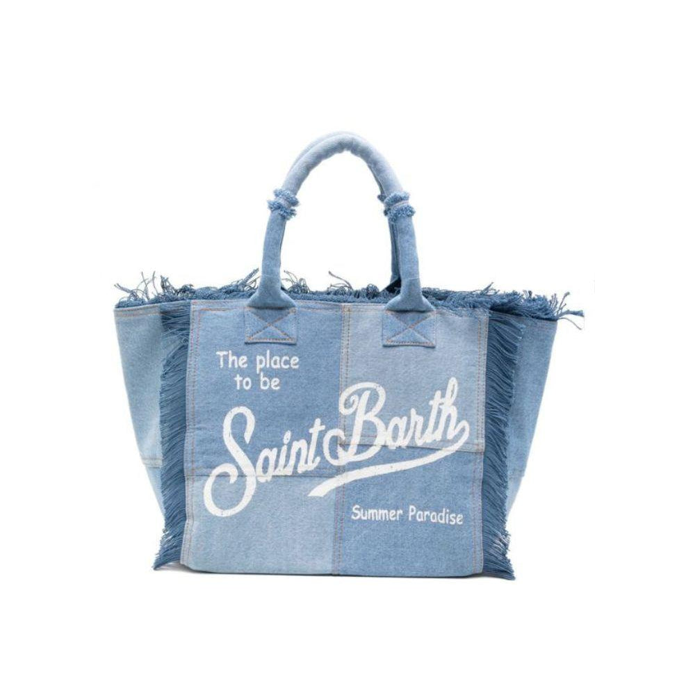 Borsa Vanity MC2 Saint Barth denim con design color-block VANI001 00402L MC2 ST. BARTH KIDS