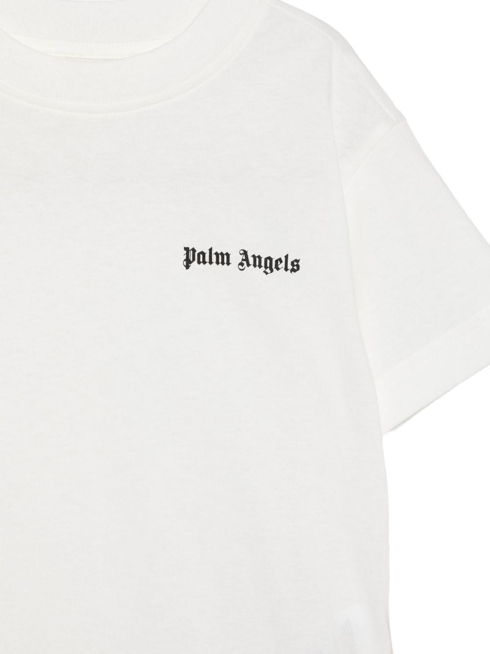 T-shirt per bambino Palm Angels Kids bianca con stampa del logo F6PAJBTH026 412 PALM ANGELS KIDS