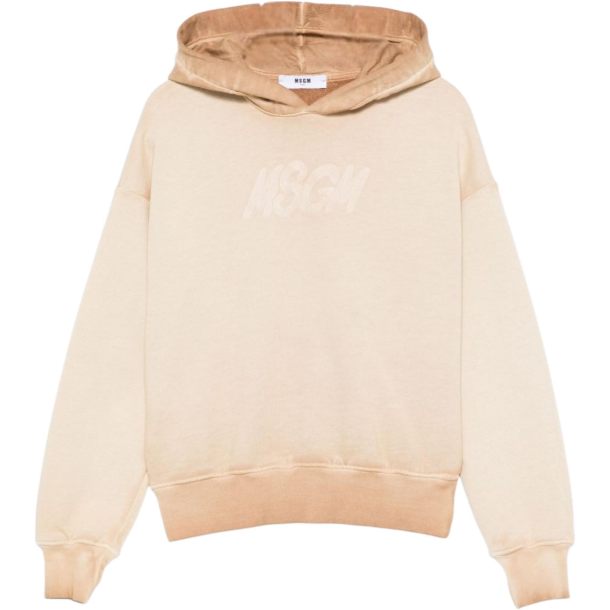 Felpa per bambino MSGM Kids beige con cappuccio F5MSJUHS020 MS030 MSGM KIDS