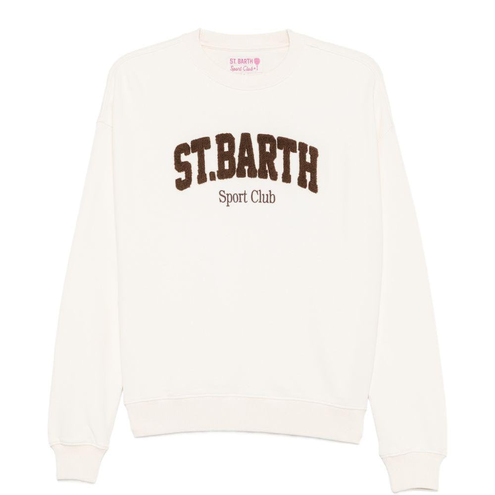 Felpa da donna MC2 Saint Barth bianca con patch del logo STD0001 00798L MC2 ST. BARTH