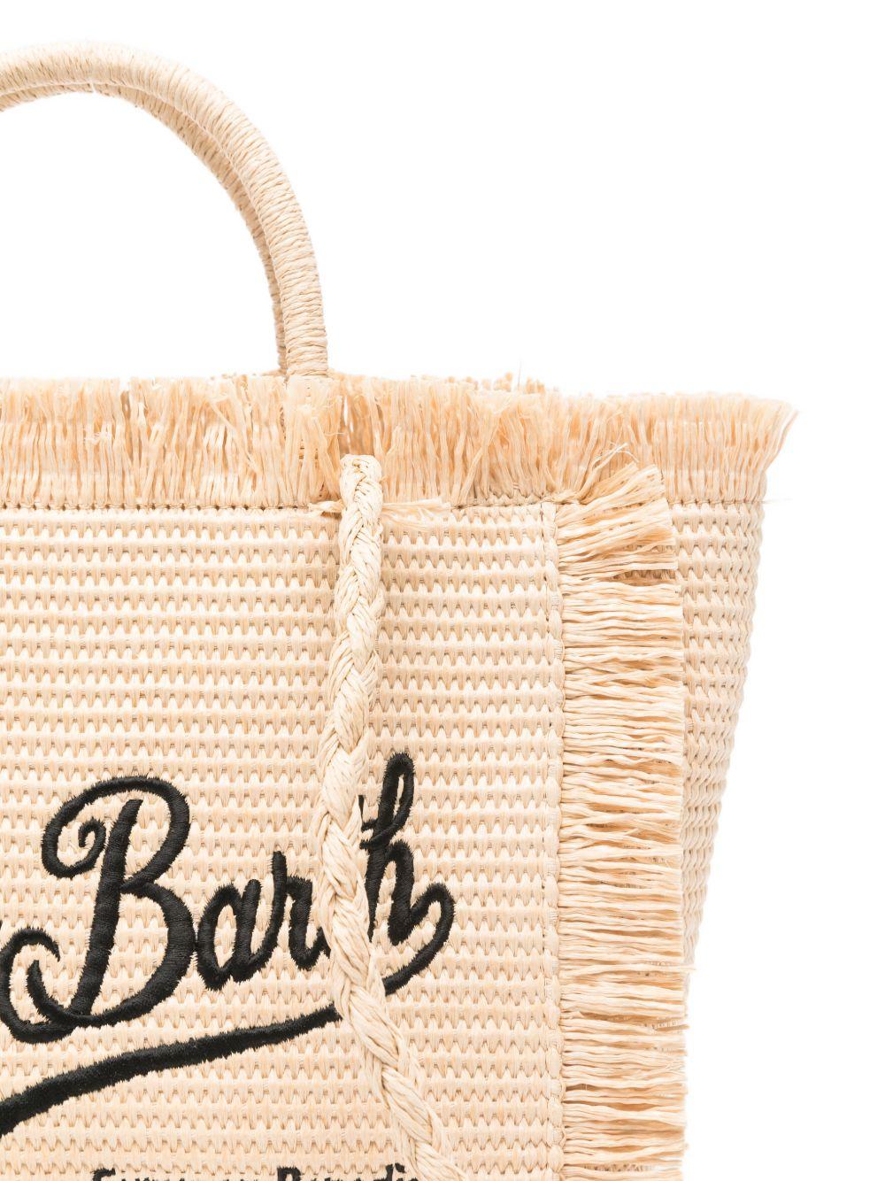 Borsa Colette MC2 Saint barth beige con logo ricamato COL0017 00421L MC2 ST. BARTH KIDS
