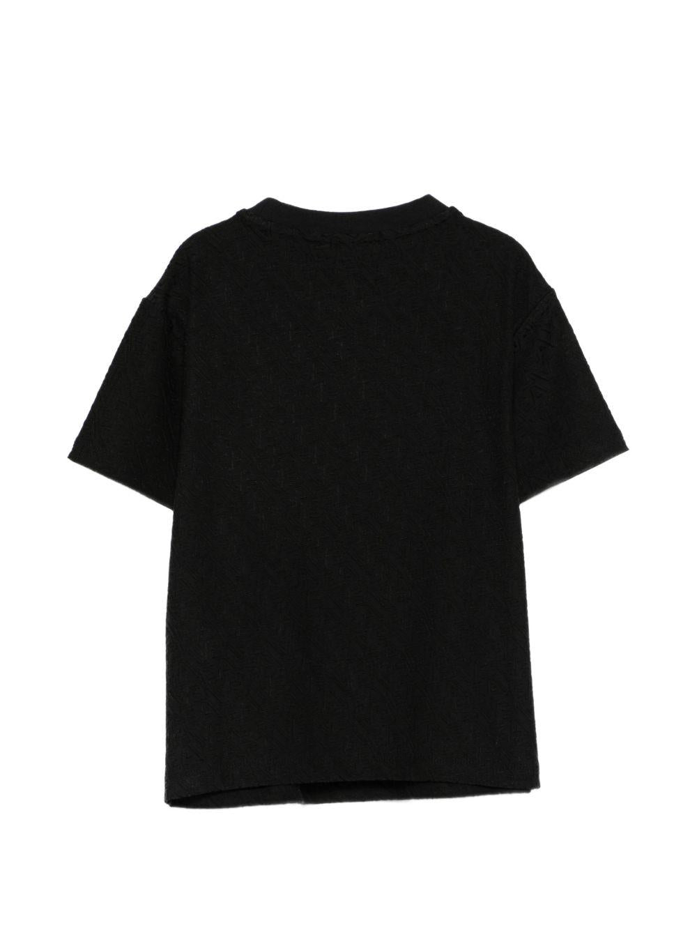 T-shirt per bambino Emporio Armani Kids blu con logo all-over EB000976 AF21786 UB118 EMPORIO ARMANI KIDS