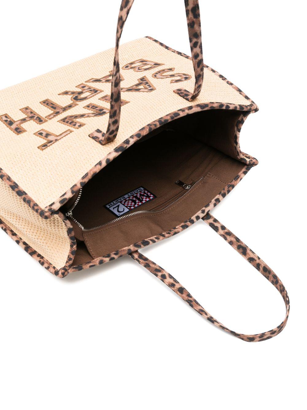 Borsa Vivian MC2 Saint barth beige con patch logo leopardato VIV0007 00369L MC2 ST. BARTH KIDS