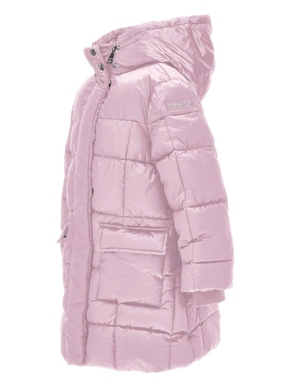 Piumino trapuntato per bambina Monnalisa rosa con cappuccio 17F105 6021 0094 MONNALISA