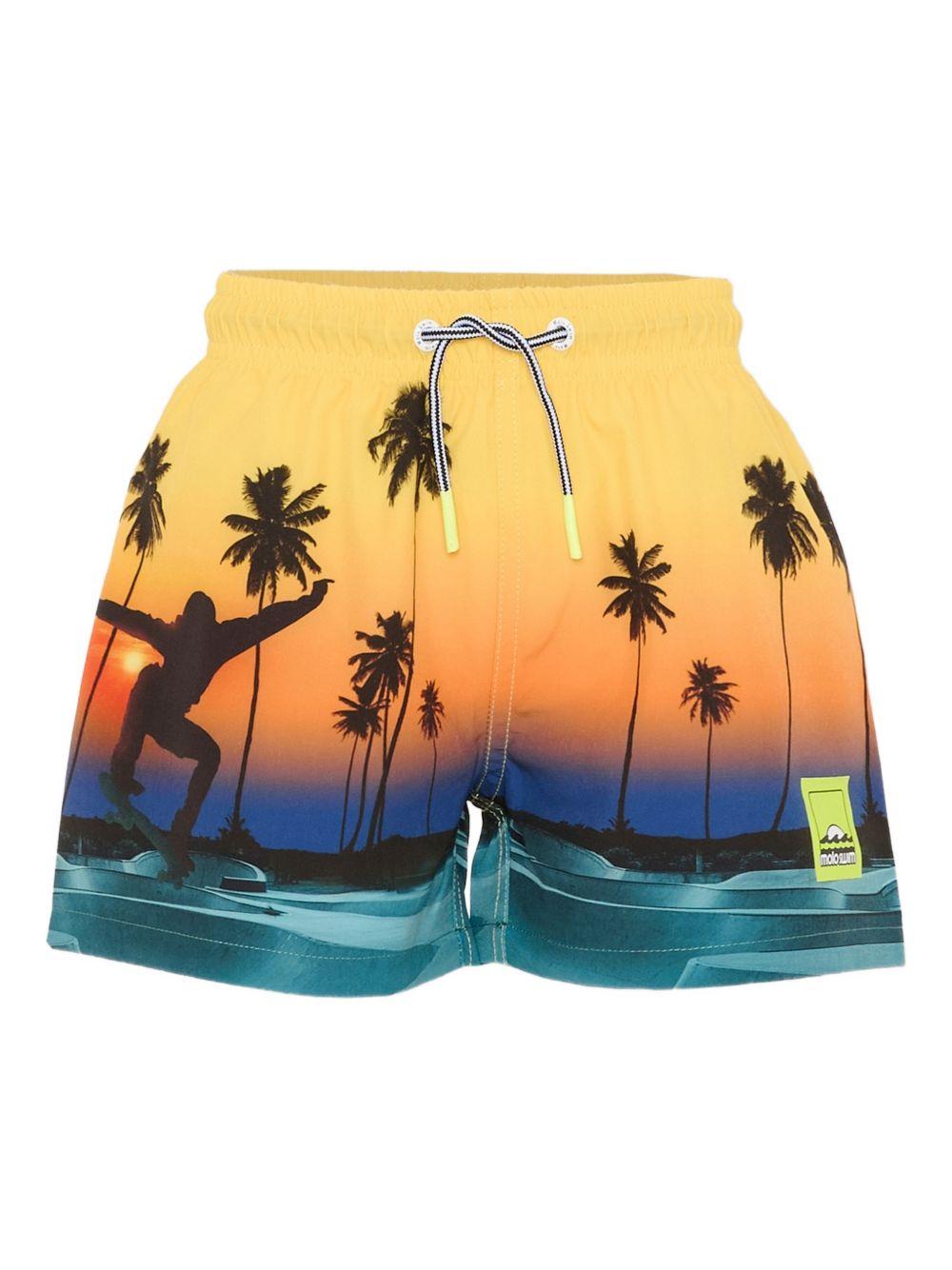 Costume da bagno per bambino Molo multicolore con stampa Palm Tree 8S26P402 5196 MOLO