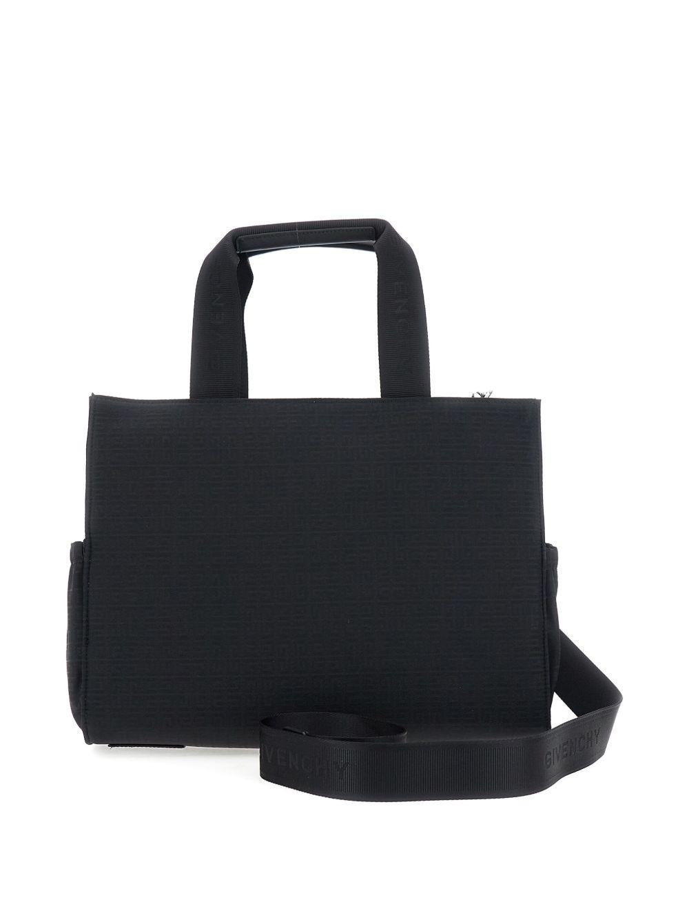 Borsa fasciatoio per neonati Givenchy Kids blu con logo ricamato sul davanti H30857 09B GIVENCHY KIDS