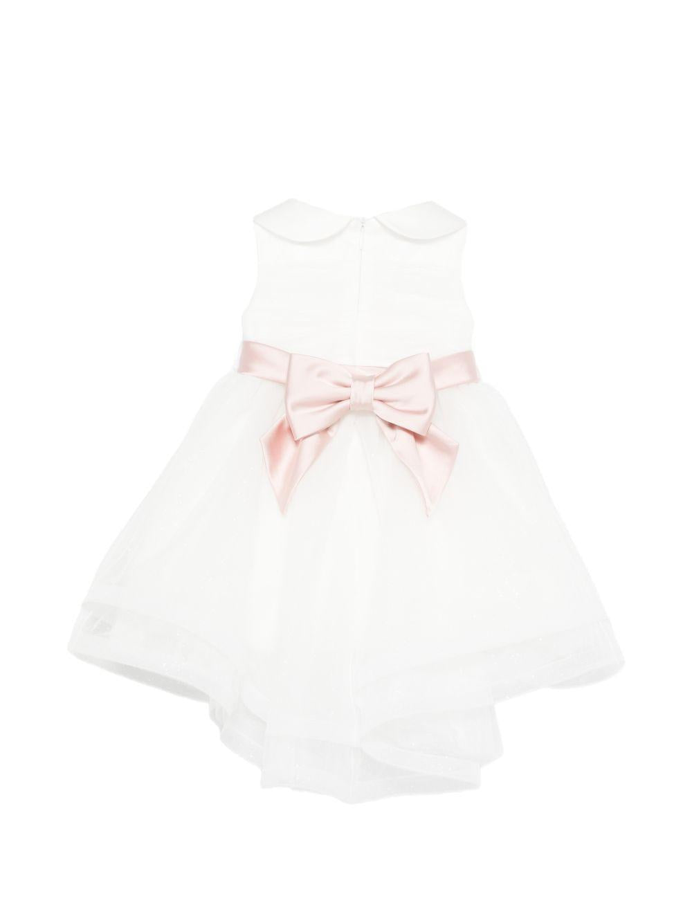 Abito per neonata Colorichiari bianco con dettagli floreali FN108229 4872 1582 COLORICHIARI KIDS