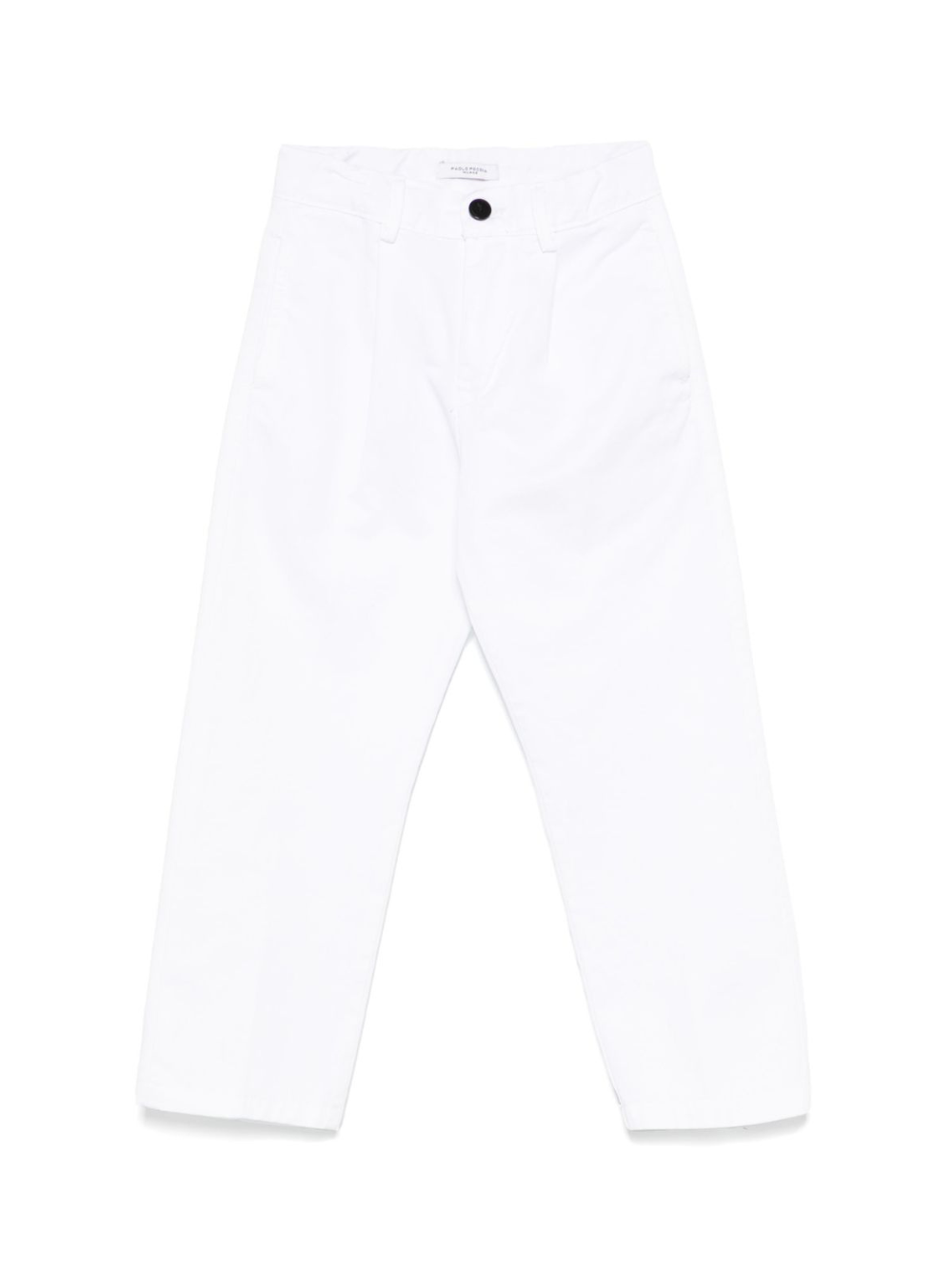 Chino dritti per bambino Paolo Pecora Kids bianco con due tasche posteriori a filetto PP3979 BIANCO PAOLO PECORA KIDS