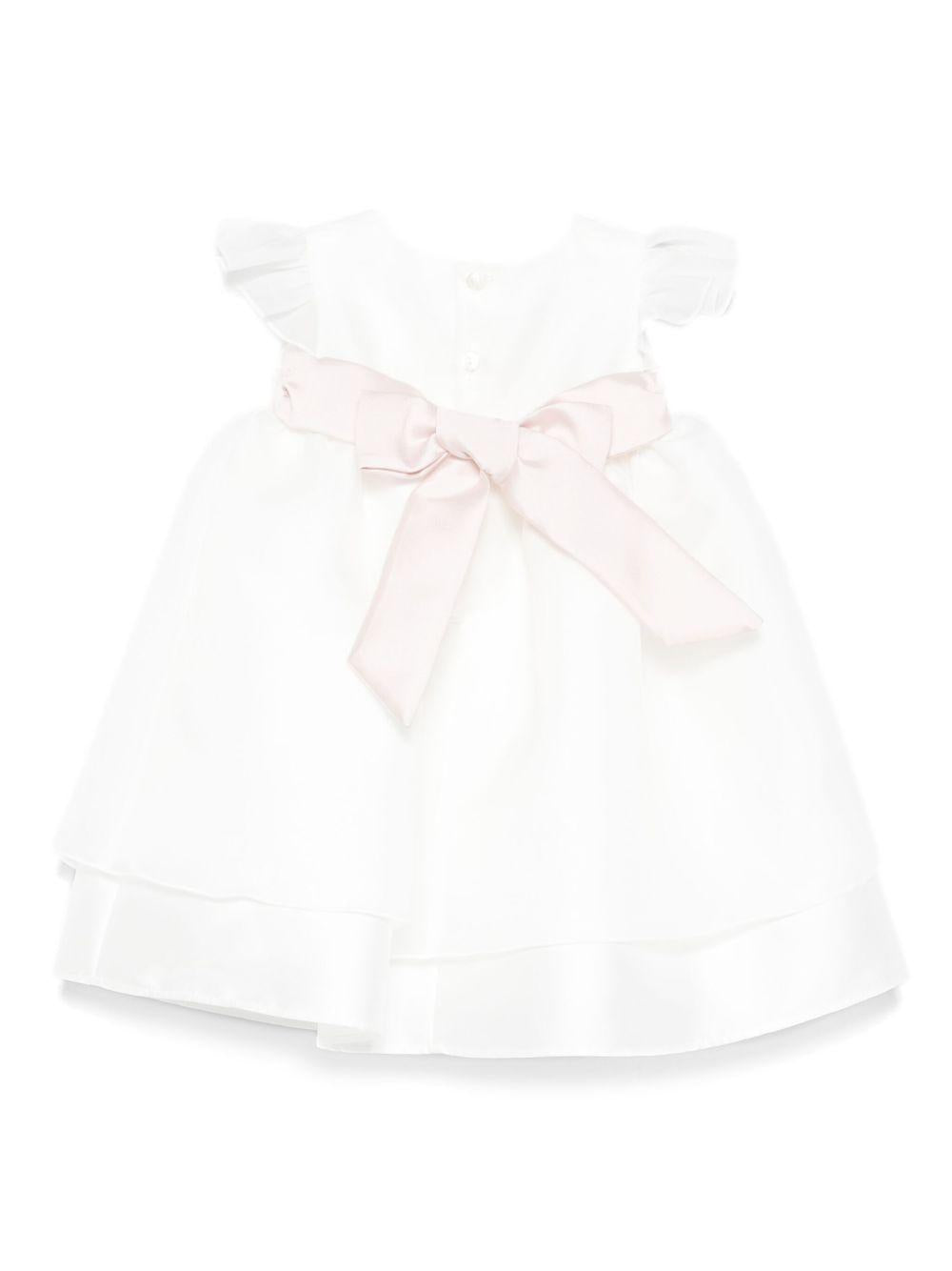 Abito per neonata La Stupenderia bianco con dettaglio fiore CCAB65 S63 LA STUPENDERIA KIDS