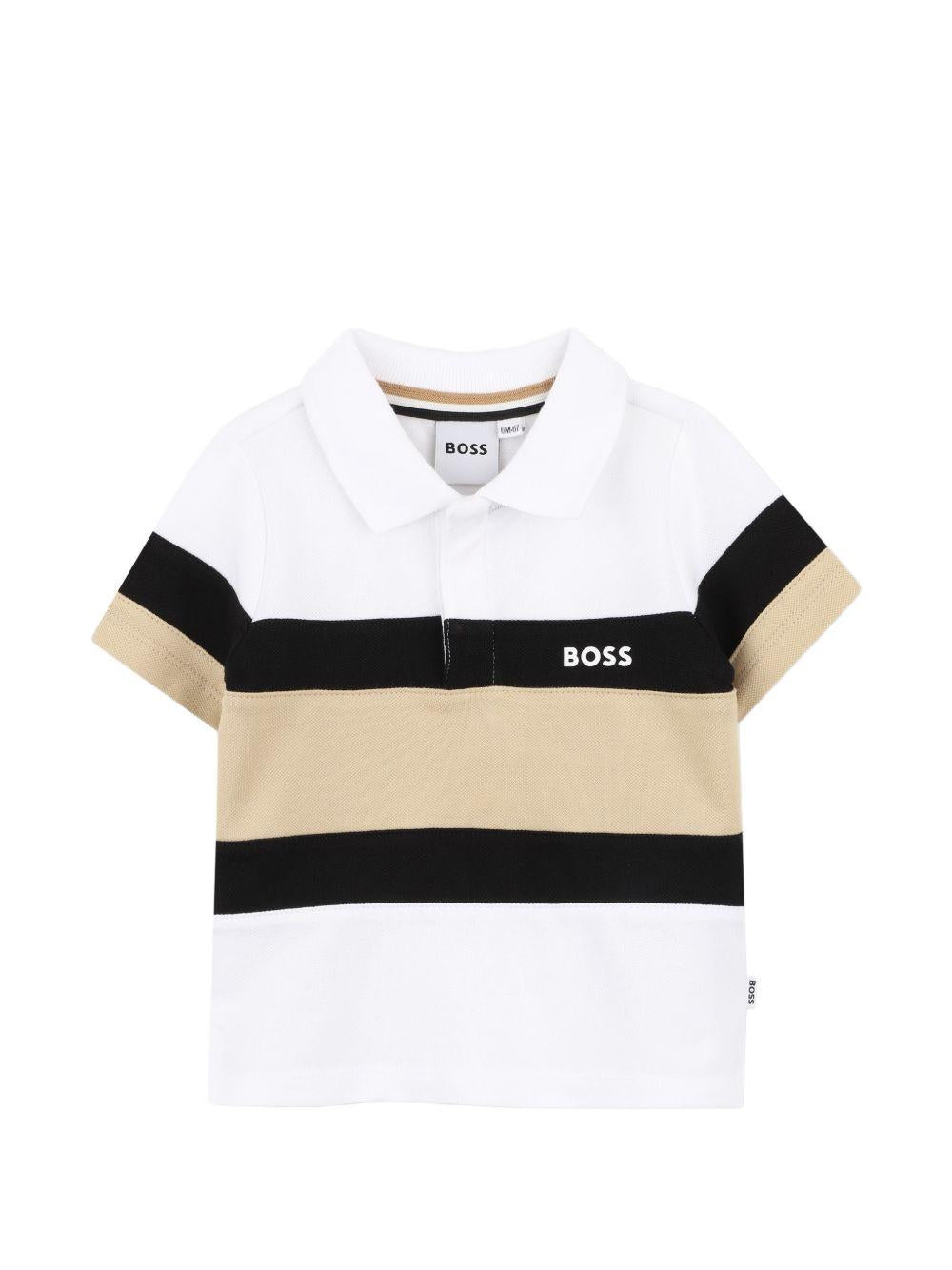 T-shirt per neonato Boss Kids multicolore con design a righe J52881 10P BOSS KIDS