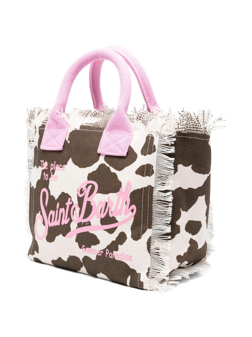Borsa tote Colette MC2 Saint Barth animalier con manici rosa COL0001 00327L MC2 ST. BARTH KIDS