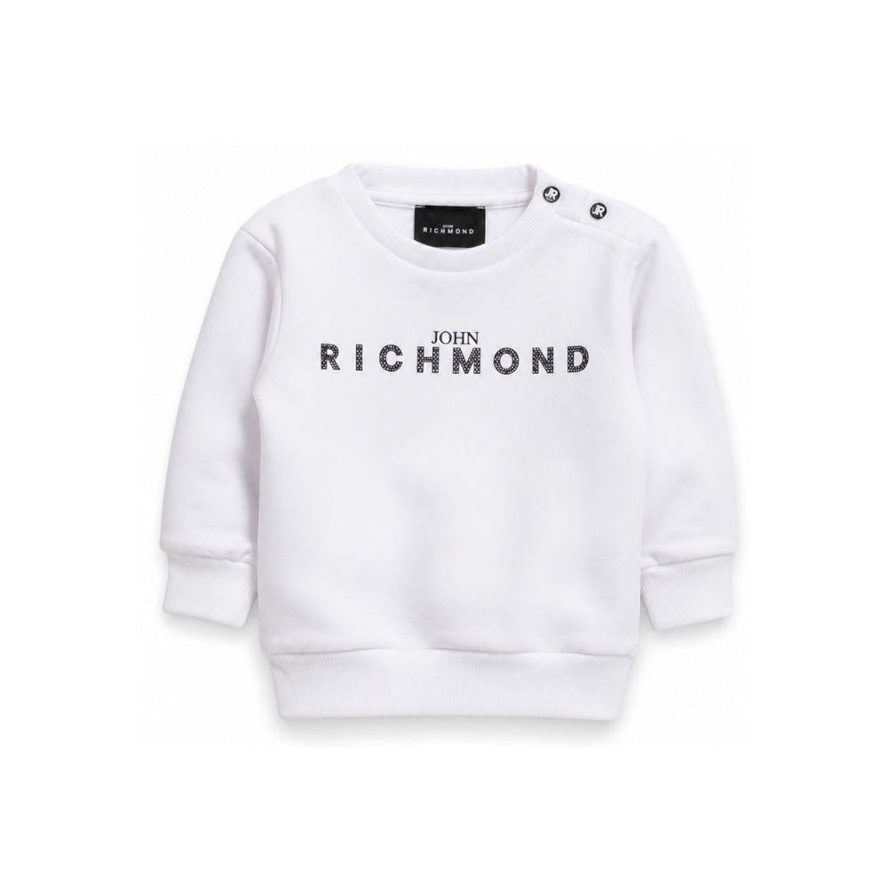 Felpa per neonati John Richmond Junior bianca con dettaglio logo RIP26036FE WHITE JOHN RICHMOND KIDS