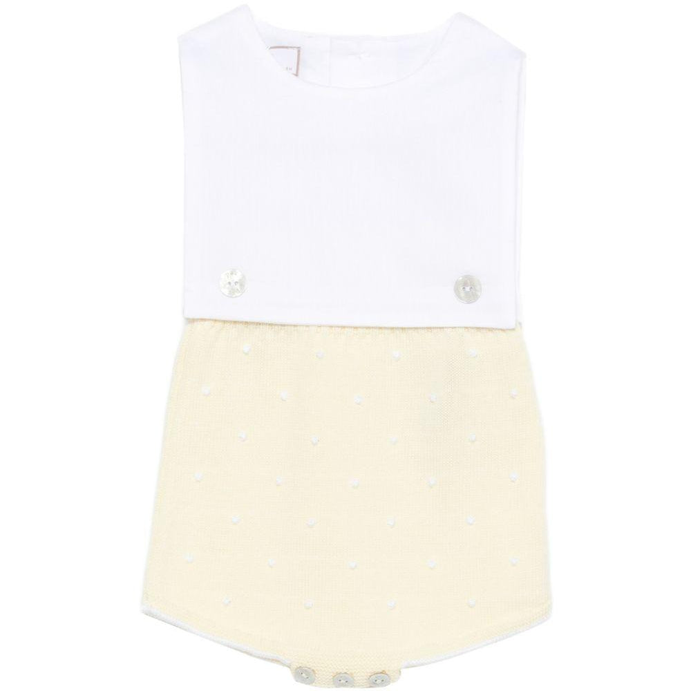 Body per neonata Paz Rodriguez bianco con dettagli a pois 022-123500 0501 PaZ RODRIGUEZ KIDS