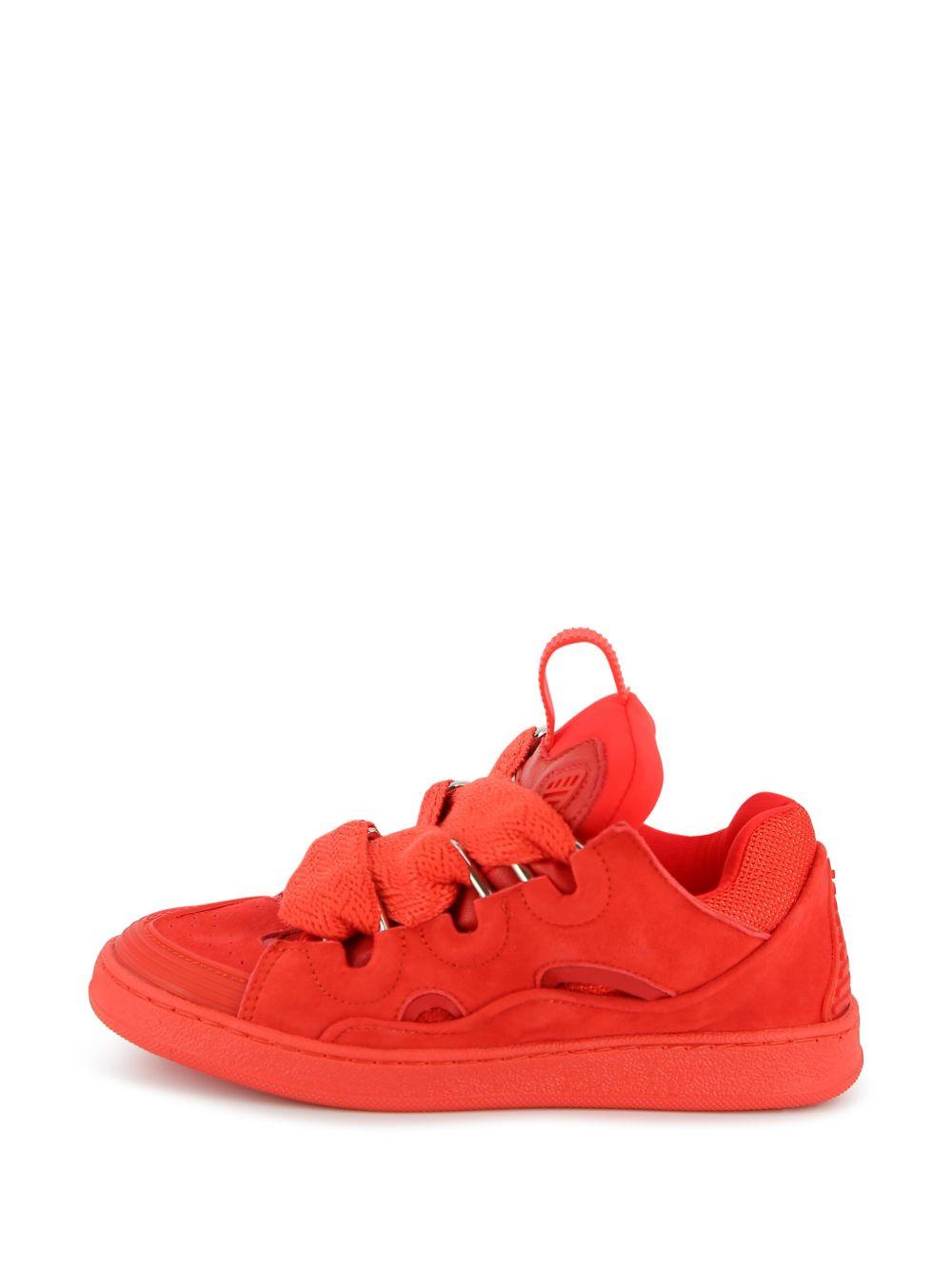 Sneakers per bambino Lanvin Enfant rosse con lacci a zigzag N30358 998 LANVIN KIDS