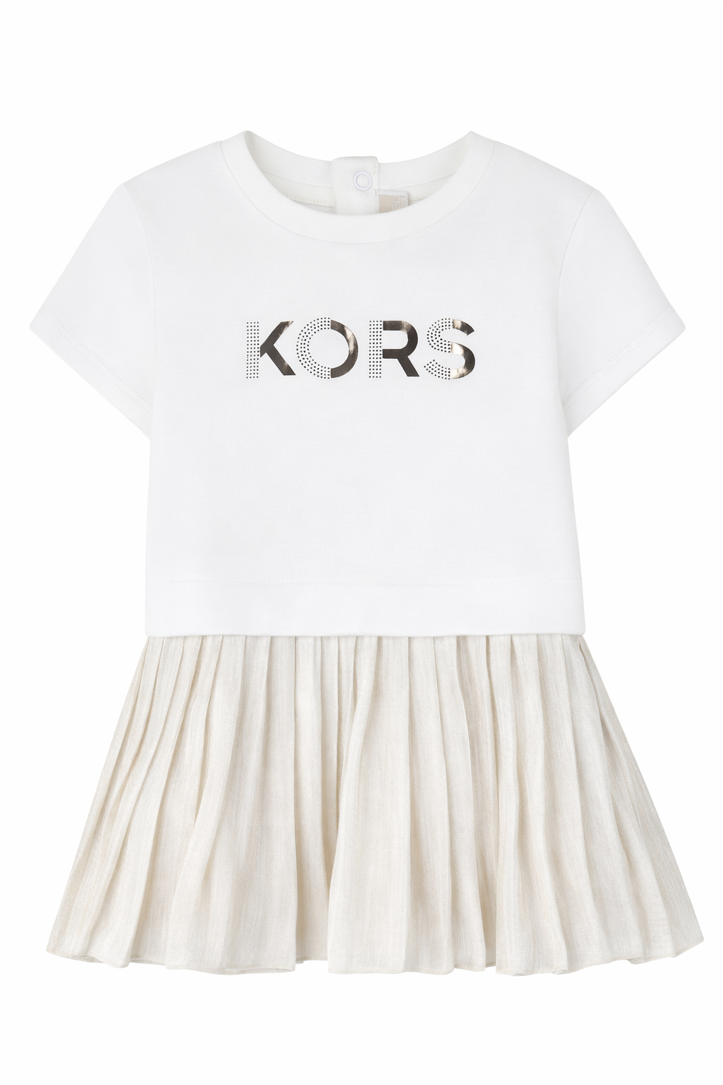 Abito per neonata Michael Kors Kids bianco con gonna plissettata R30553 Z99 MICHAEL KORS KIDS