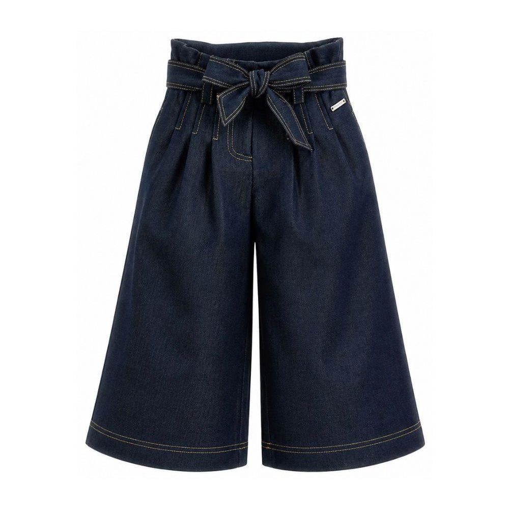 Pantaloni per bambina Monnalisa Kids denim con dettagli plissettati 17H400 8208 055S MONNALISA KIDS