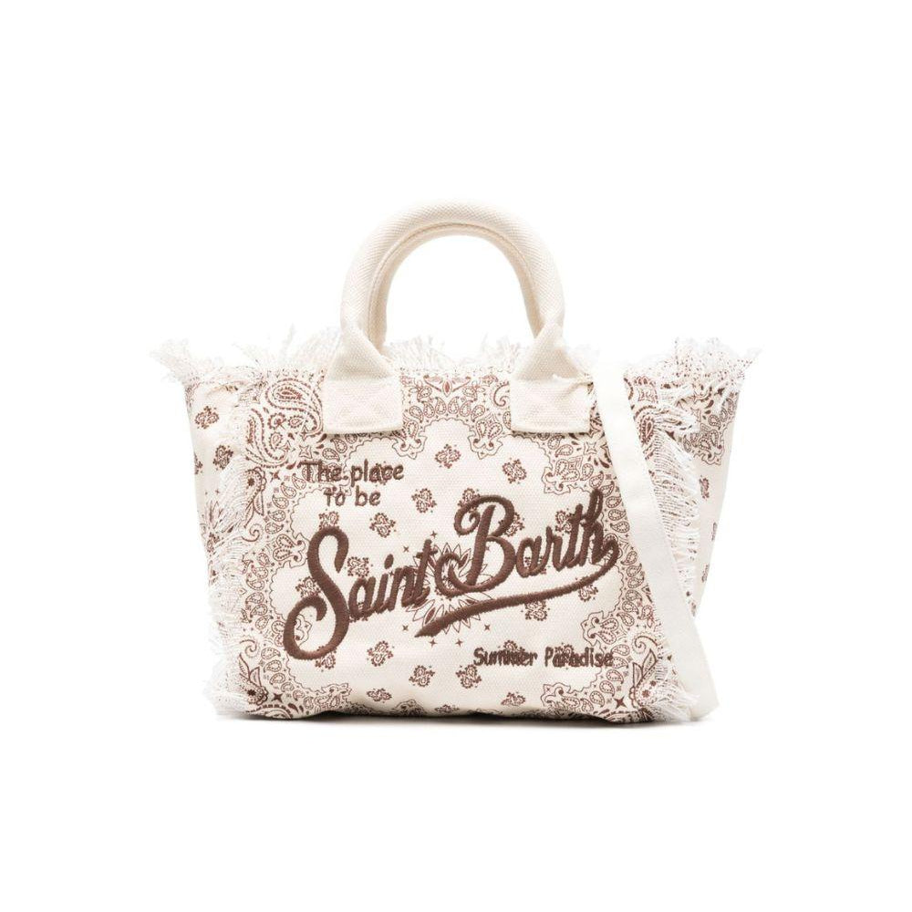 Borsa tote Colette MC2 Saint Barth beige con stampa grafica all-over COL0001 02565L MC2 ST. BARTH KIDS