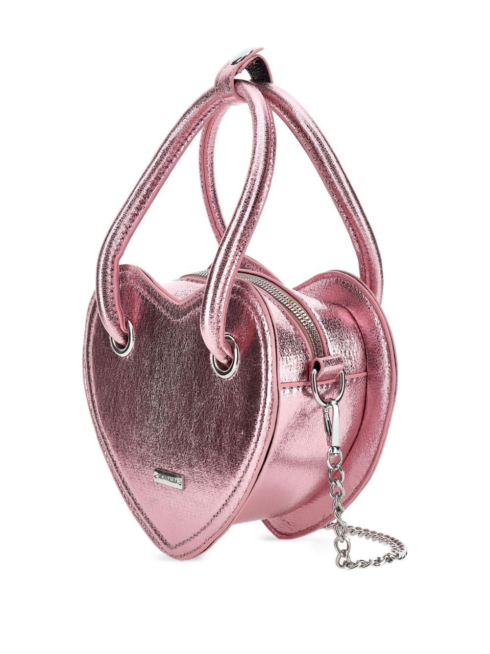 Borsa a mano per bambina Monnalisa rosa a forma di cuore 17F003 6073 0090 MONNALISA