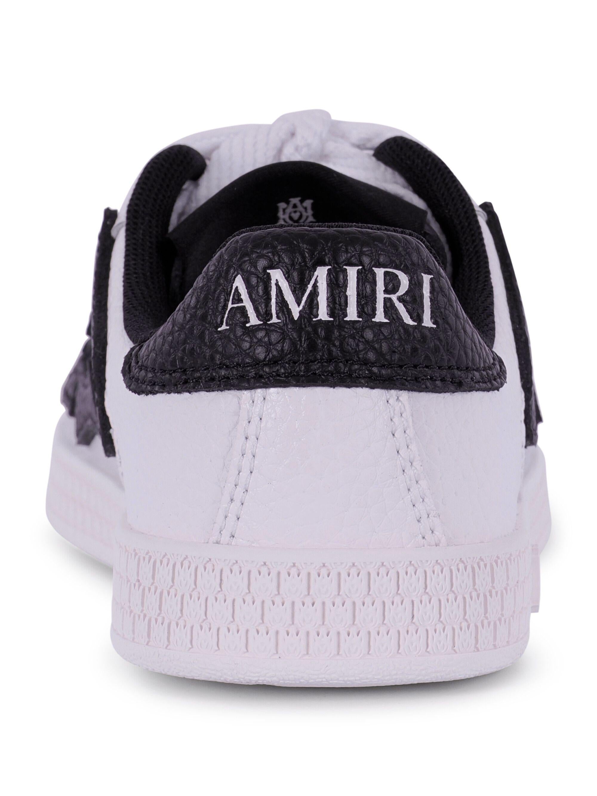 Sneakers Pacific Bones per bambino Amiri Kids bianche e nere con suola in rilievo ACSNSN1006 001 AMIRI KIDS