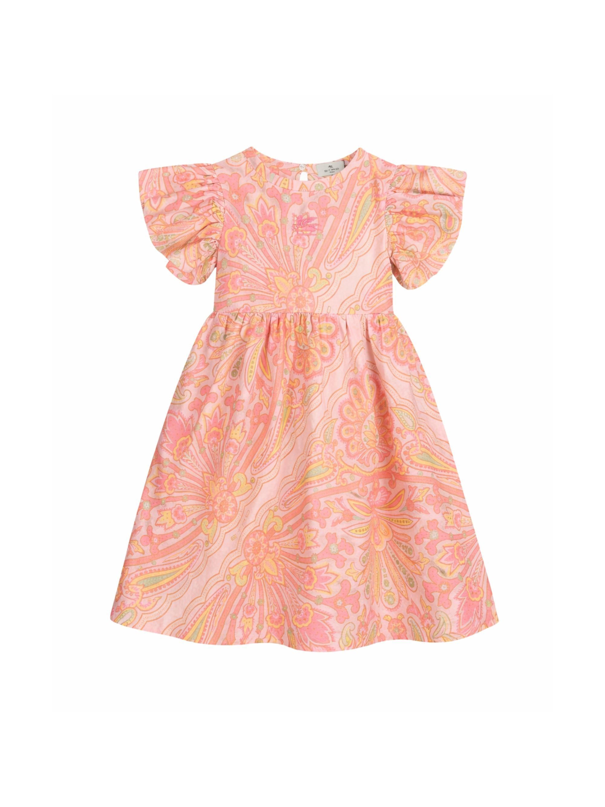 Abito per bambina Etro Kids rosa con stampa Paisley all-over GY1B21 Z3693 503VI ETRO KIDS