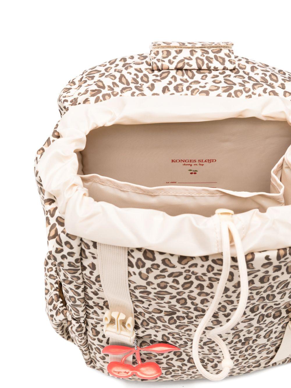 Zaino per bambina Konges Slojd animalier con stampa ciliegia KS104737 LEO KONGES SLOJD