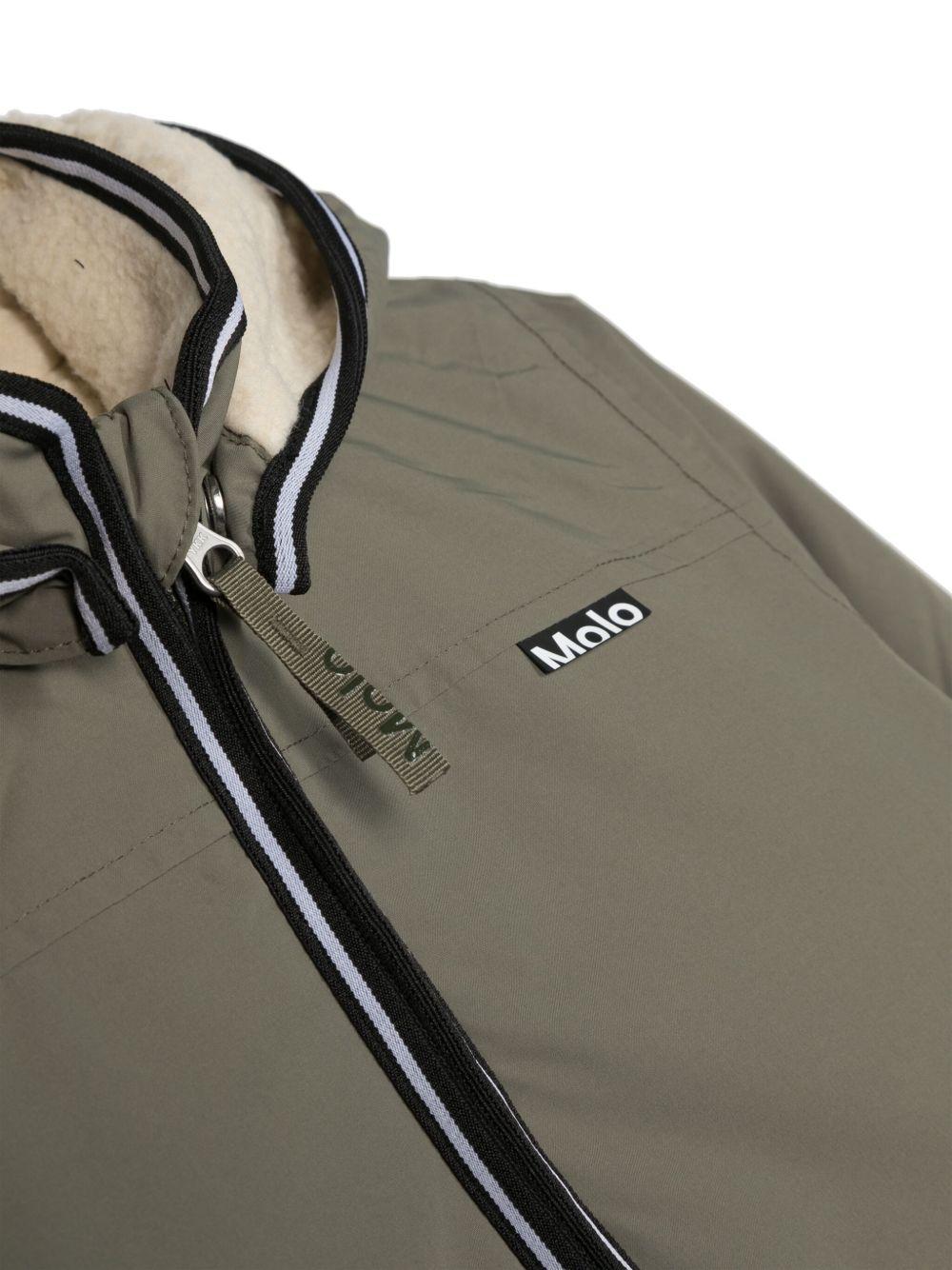 Giacca per bambino Molo verde oliva con cappuccio 5NOSM308 8782 MOLO