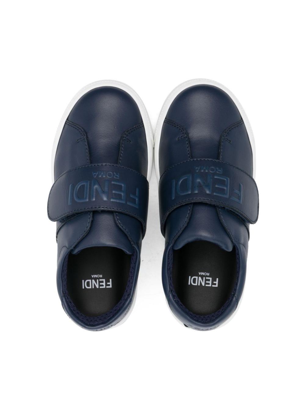 Sneakers per bambino Fendi Kids blu con chiusura a strappo JMR454 AN8M F1LQL FENDI KIDS