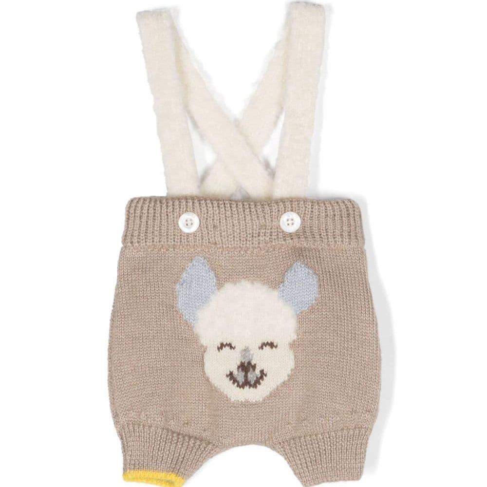 Shorts per neonati Gensami Kids beige Alpachino con intarsio PT02BALP TA GENSAMI