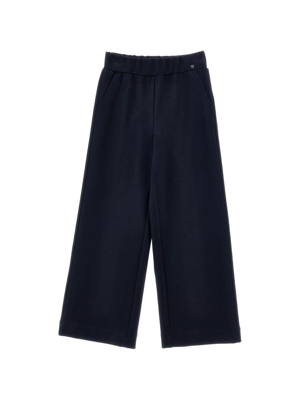 Pantaloni per bambina Monnalisa Kids blu con gamba ampia 18HANT 8225 056S MONNALISA KIDS