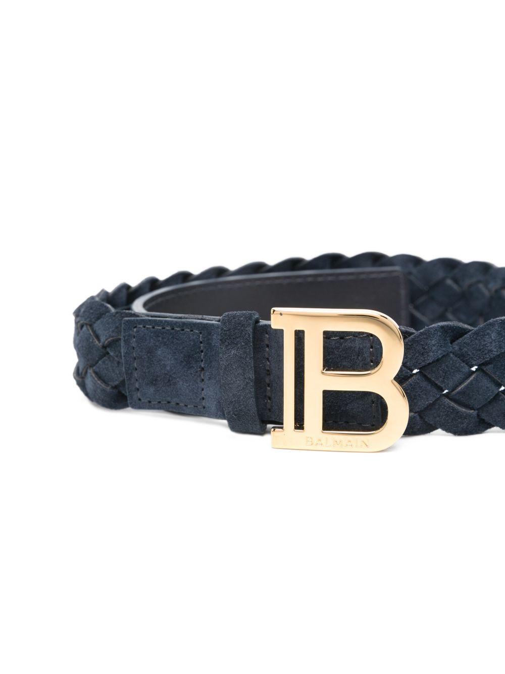 Cintura per bambina Balmain Kids blu navy con fibbia BY0Q61 Z3831 617 BALMAIN KIDS