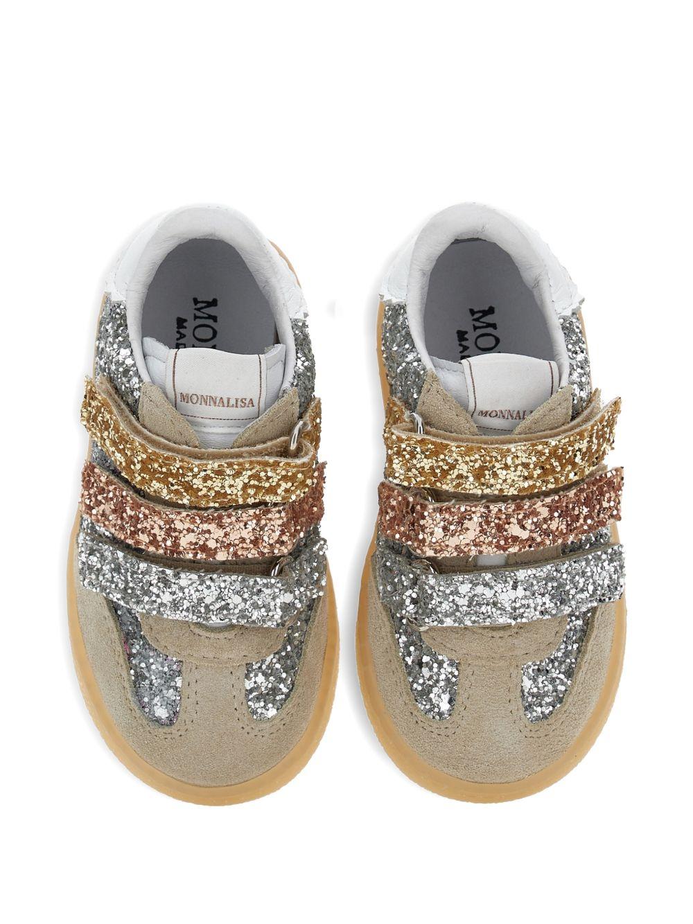 Sneakers per bambina Monnalisa Kids multicolore con decorazione glitter 83H004 8779 7075 MONNALISA KIDS
