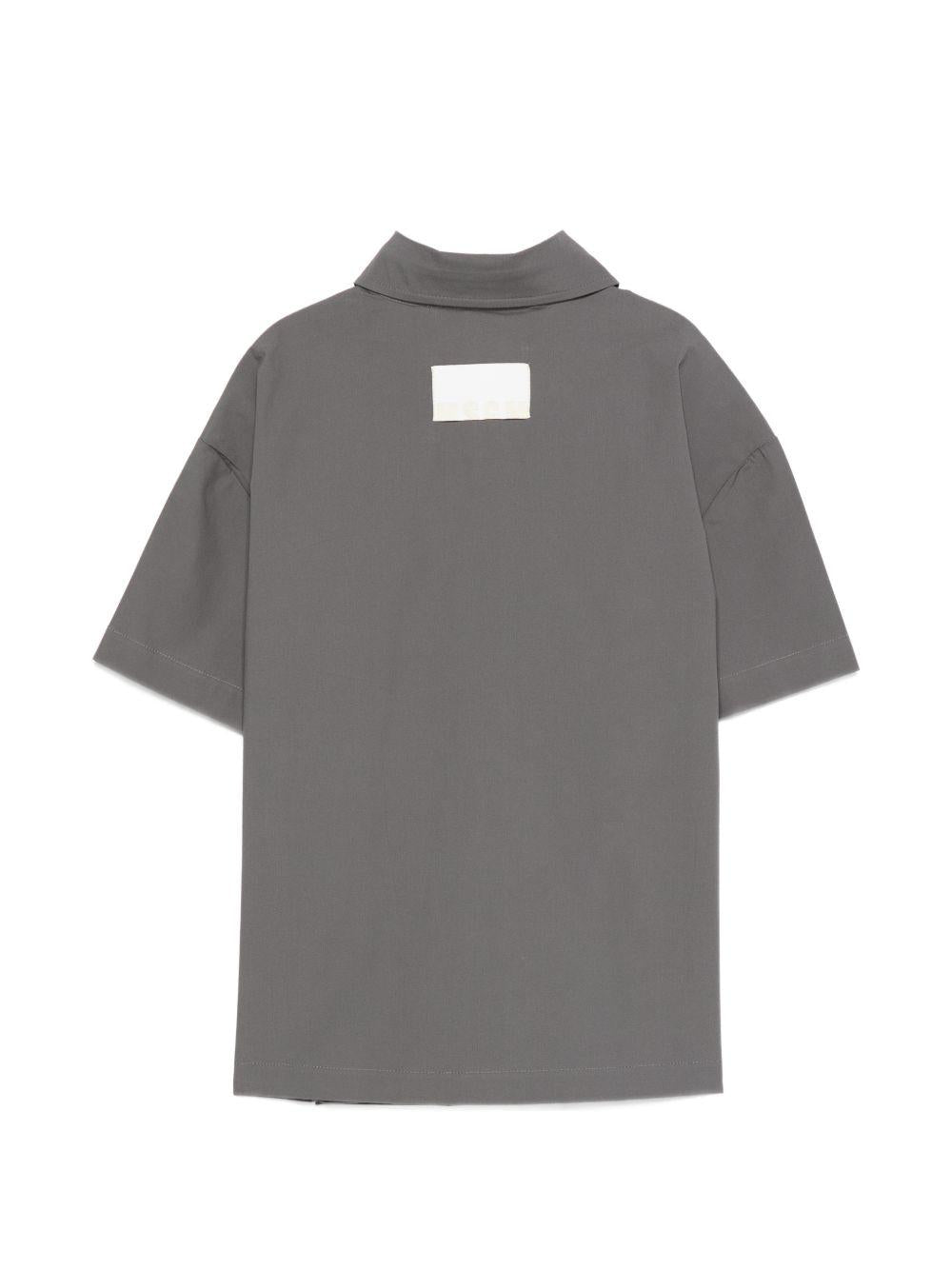 Camicia per bambina MSGM Kids grigia con logo sul davanti S6MSJGSI163 103 MSGM KIDS