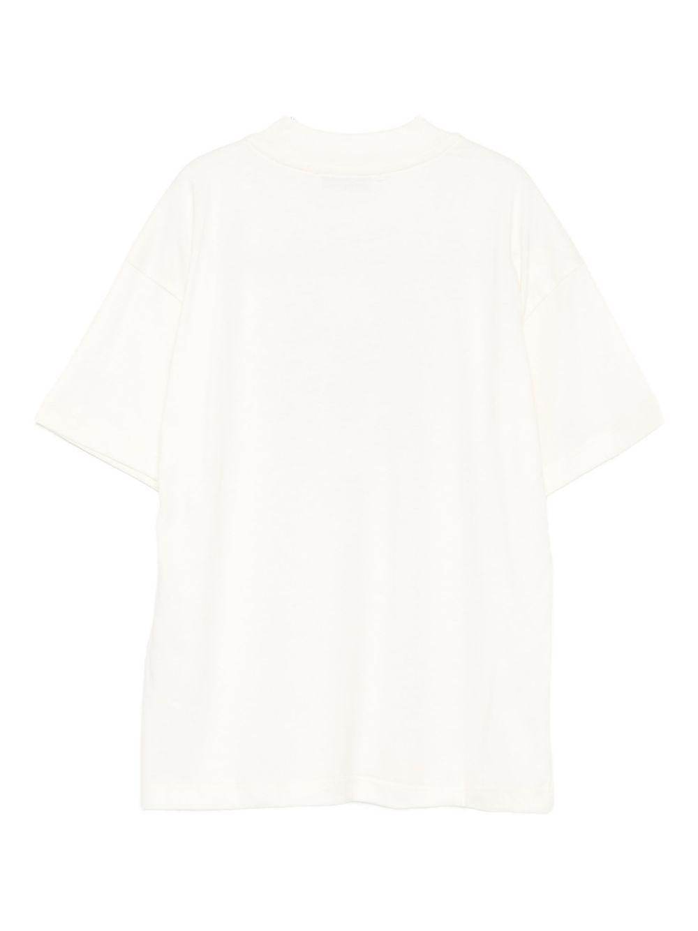 T-shirt per bambina MSGM Kids bianca con logo sul davanti F5MSJGTH080 013 MSGM KIDS