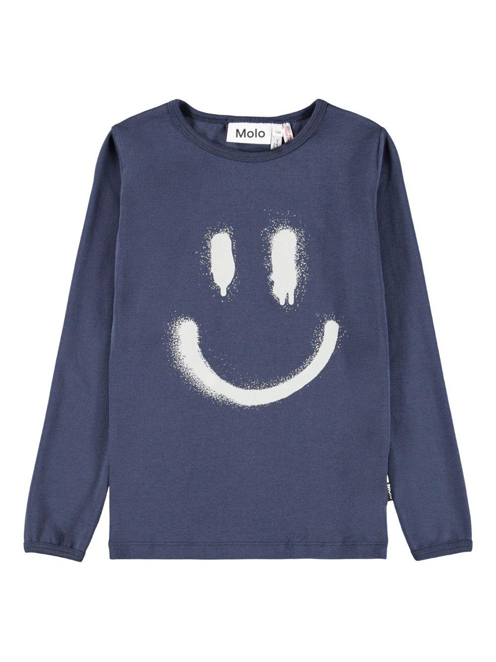Pigiama per bambino Molo Lue blu con stampa smile 6W25R501 8552 MOLO