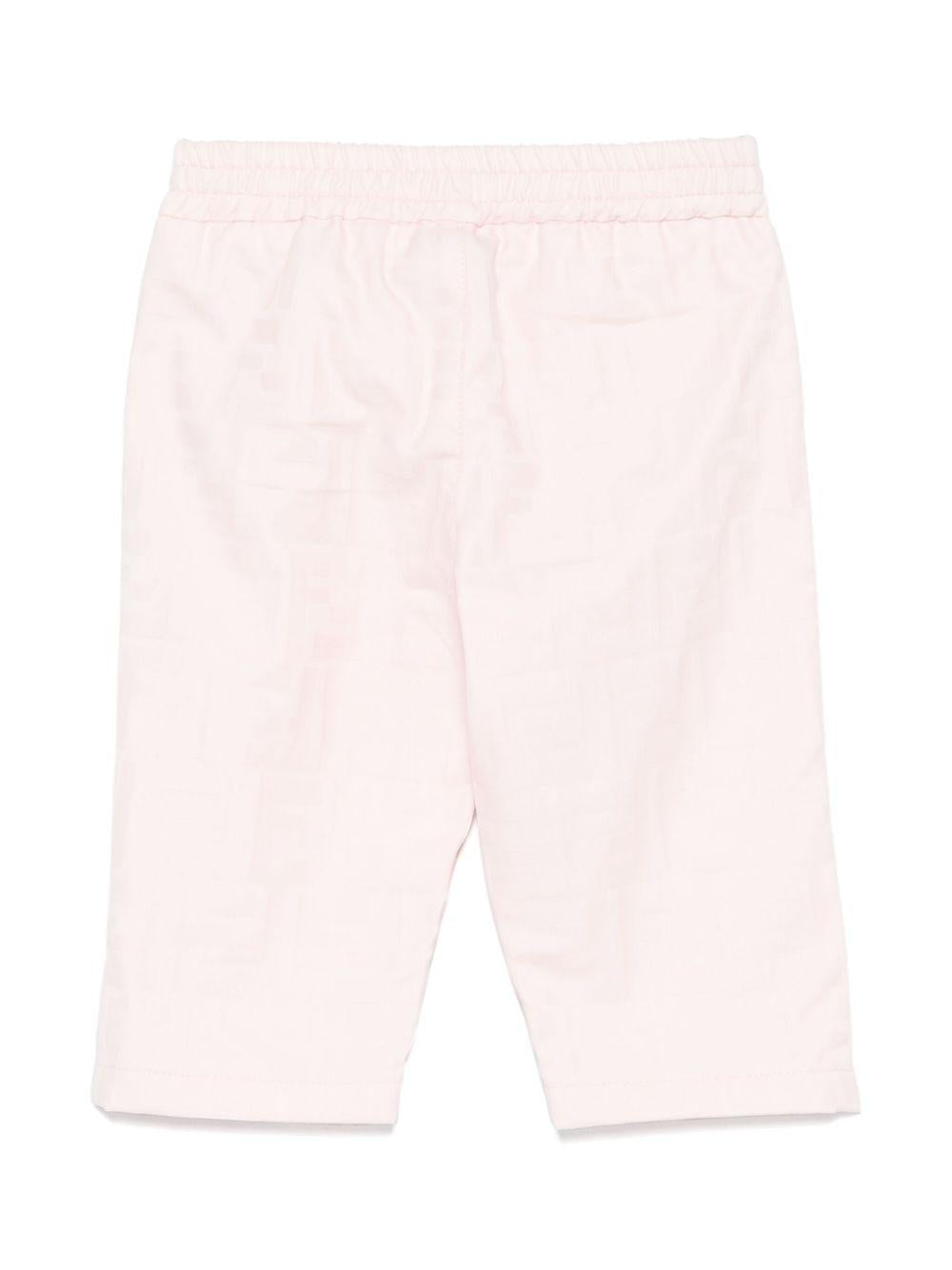 Pantaloni per neonata Fendi Kids rosa con elastico in vita BFF168 AS64 F1QYC FENDI KIDS